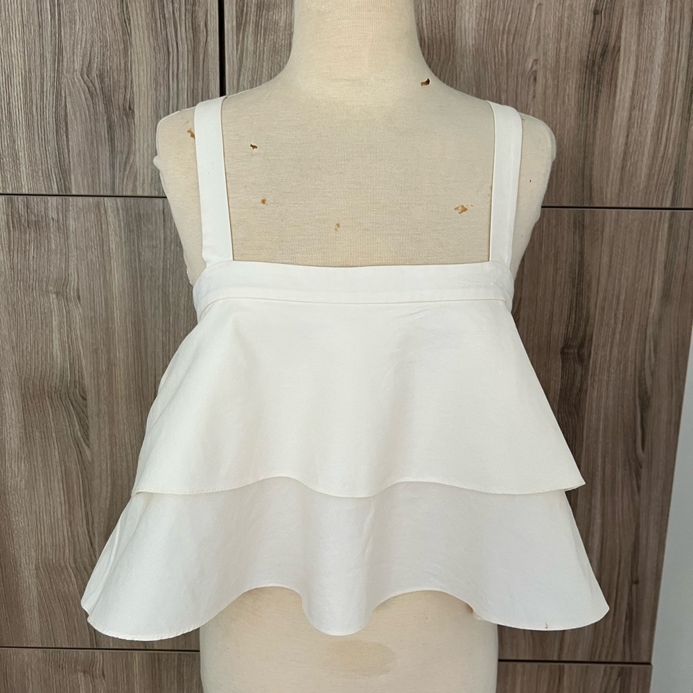 Elegant White Layered Women's Top